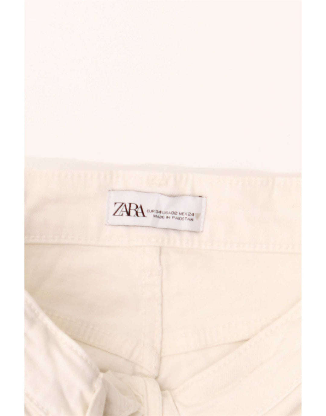 Zara Dame Bootcut Jeans EU 34 2XS W24 L25 Hvid