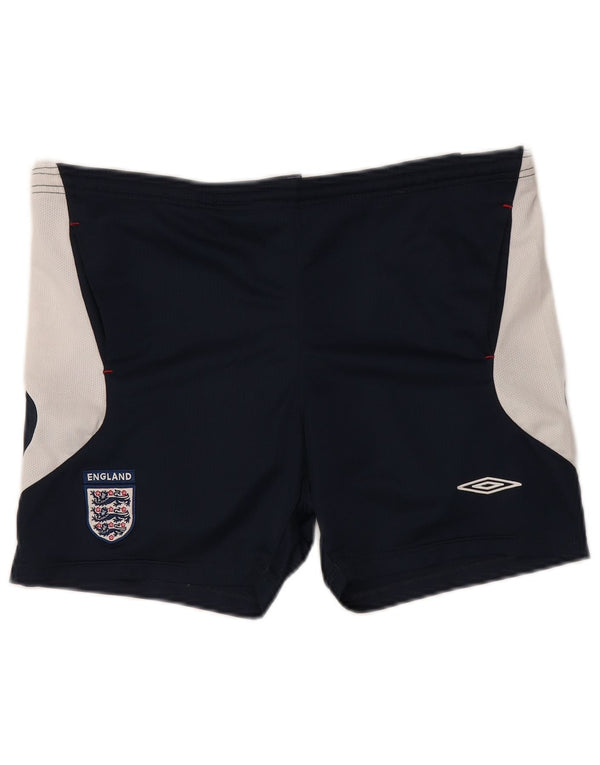 Umbro Herre England Sports Shorts Small Navy Blue Colourblock Polyester