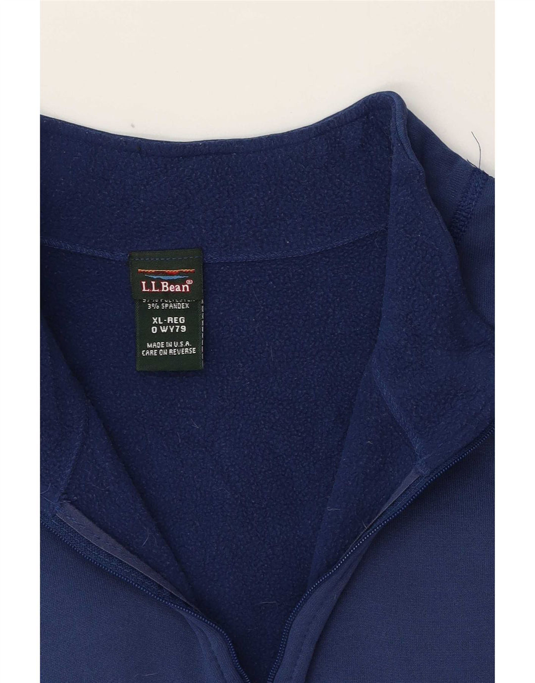 L.L.Bean Sweatshirt med lynlås til mænd XL Blå Polyester