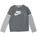 Nike Boys Grafisk Top Langærmet 10-11 år Medium Grey Colourblock