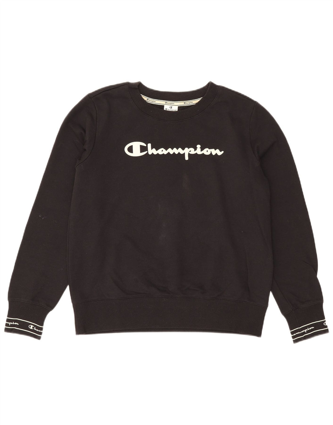 Champion Herre Grafisk Sweatshirt Jumper Stor Sort Bomuld