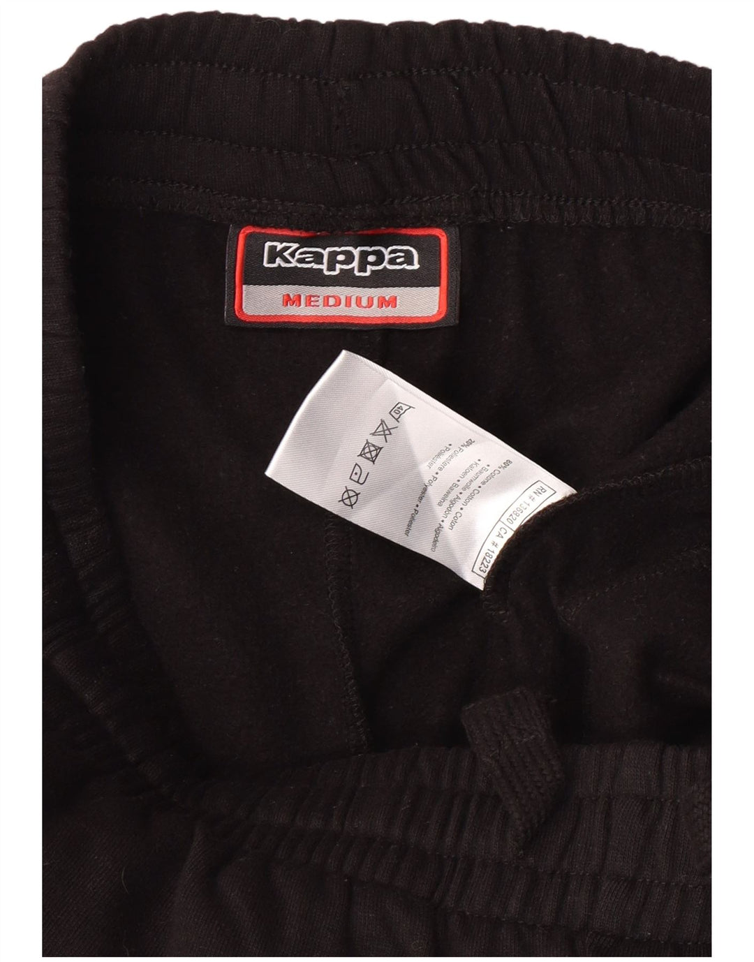 KAPPA Womens Tracksuit Trousers Joggers UK 14 Medium Black Cotton