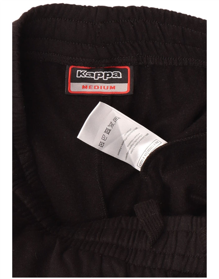KAPPA Womens Tracksuit Trousers Joggers UK 14 Medium Black Cotton