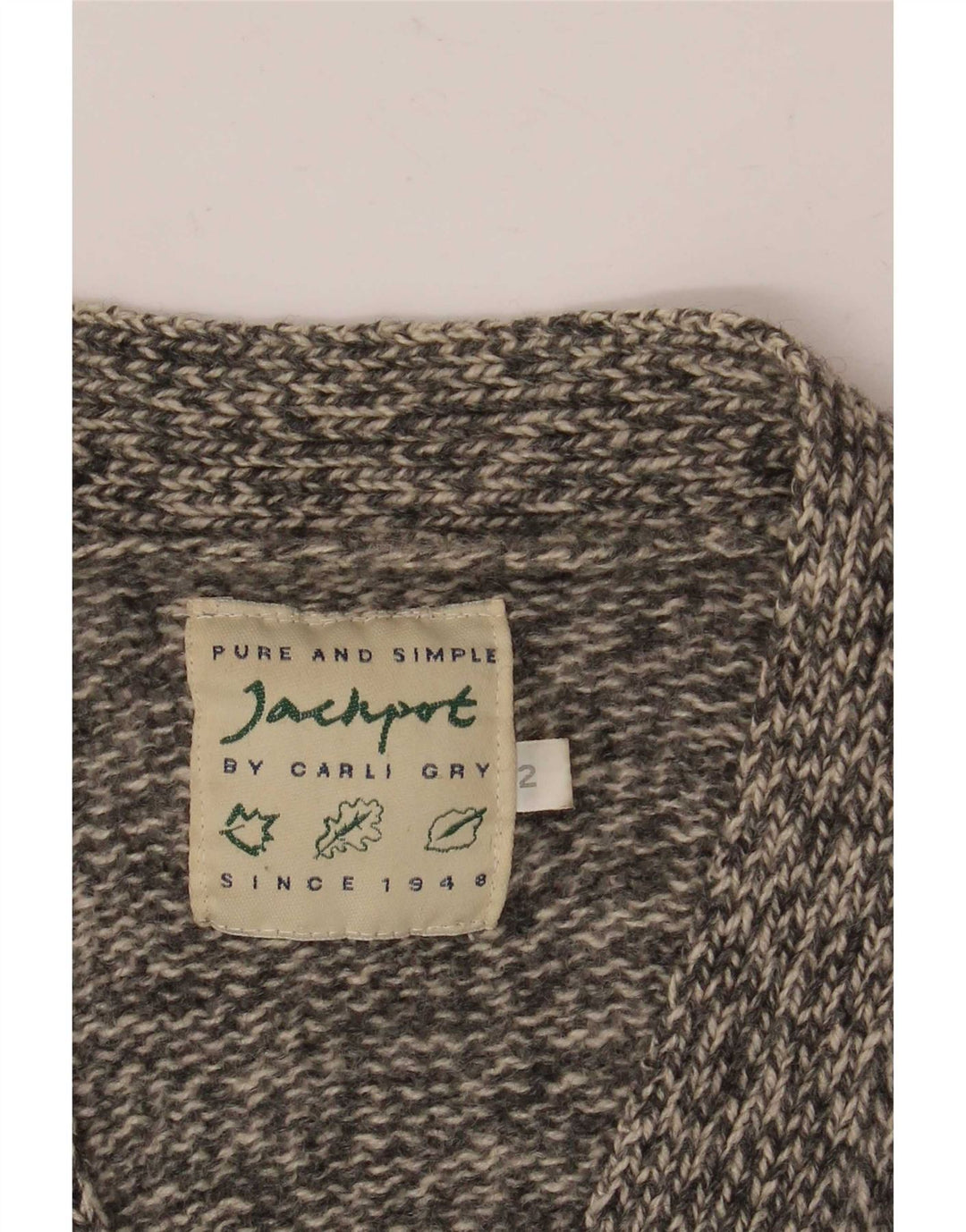 Jackpot Herre Cardigan Sweater Stor Grå Flecked