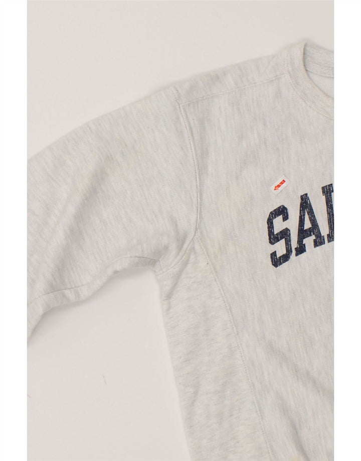 CHAMPION Boys Graphic Sweatshirt Jumper 7-8 Years Medium Grey Cotton Vintage Champion and Second-Hand Champion from Messina Hembry 
