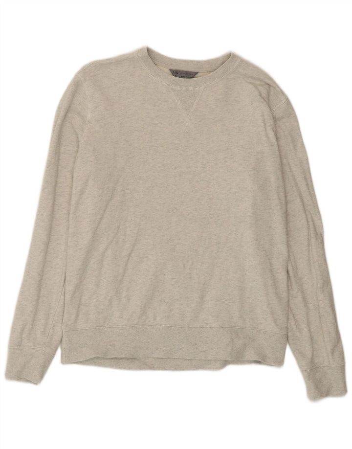 Marks & Spencer Herre sweatshirt Jumper Medium Grå Bomuld