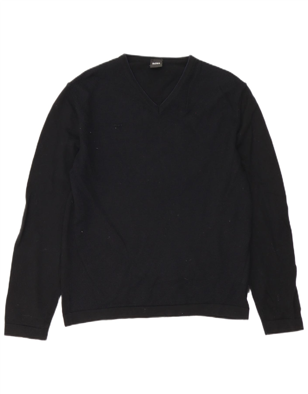 Hugo Boss Herre V-hals sweater Medium Sort Virgin Wool