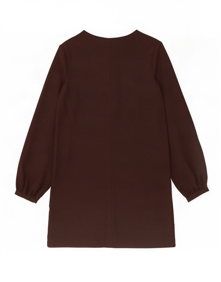 Zara Dame Langærmet Skift Kjole UK 14 Medium Sort
