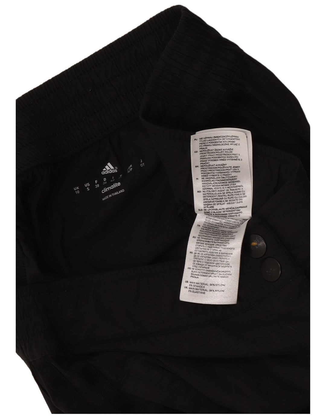 Adidas lige bukser til kvinder UK 10 Small W30 L28 Sort polyester