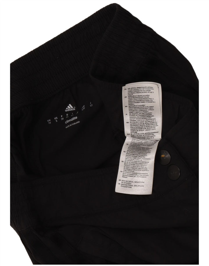 Adidas lige bukser til kvinder UK 10 Small W30 L28 Sort polyester