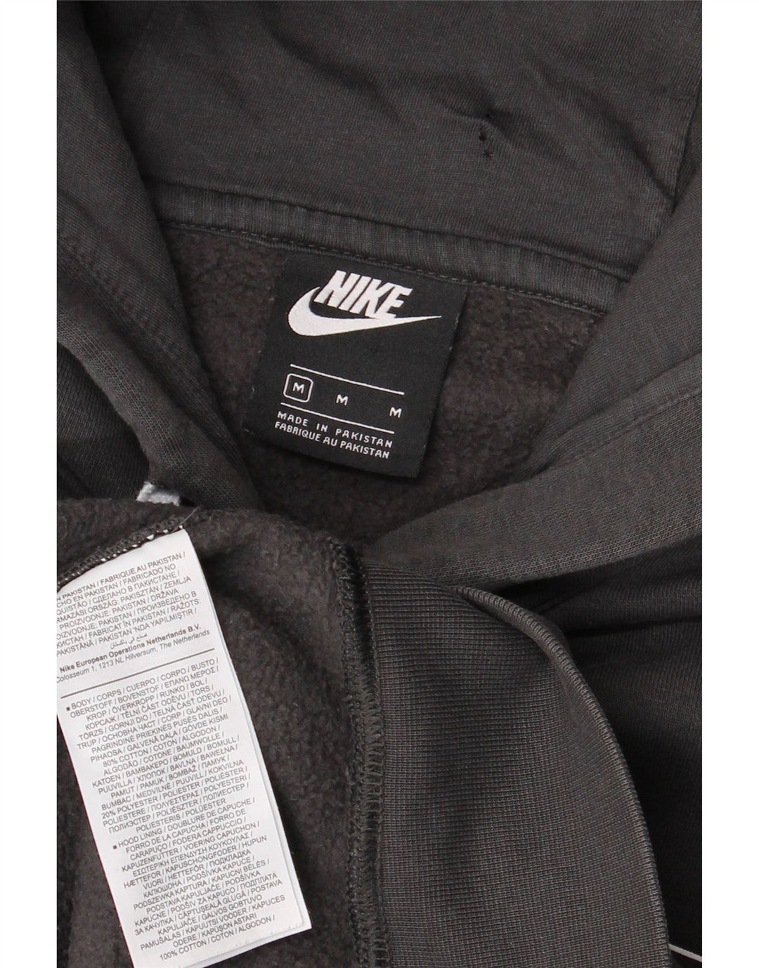 Nike grafisk hættetrøje til mænd mellemgrå bomuld