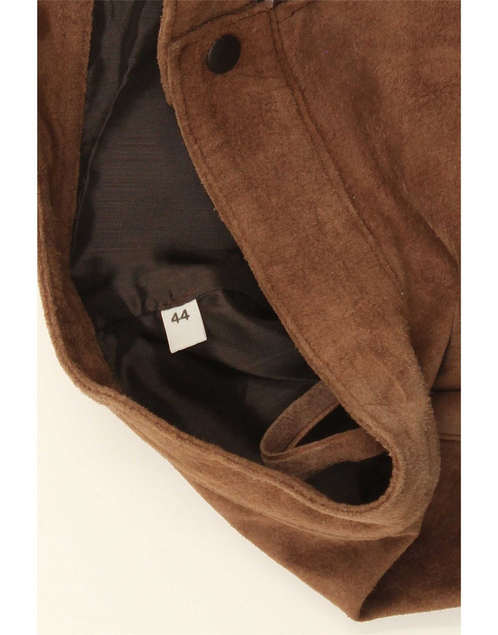 Zara Dame Ruskind Mini Nederdel IT 44 Medium W25 Brun