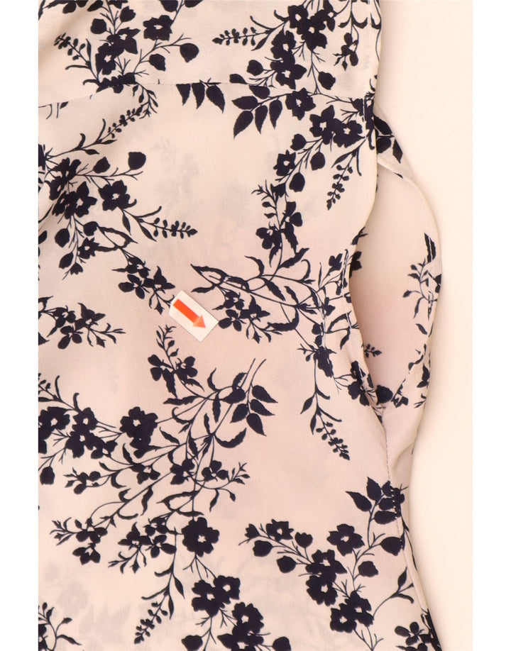 BANANREPUBLIK Dame bluse Top UK 18 XL Off White Floral