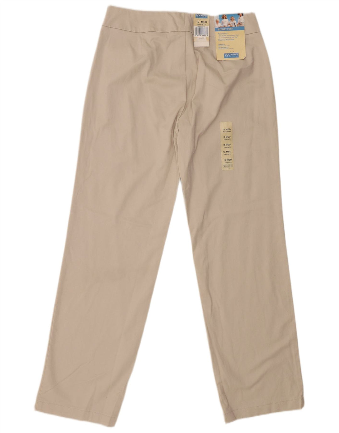 DOCKERS Dame Favorit Fit Casual Bukser US 12 Large W30 L31 Beige