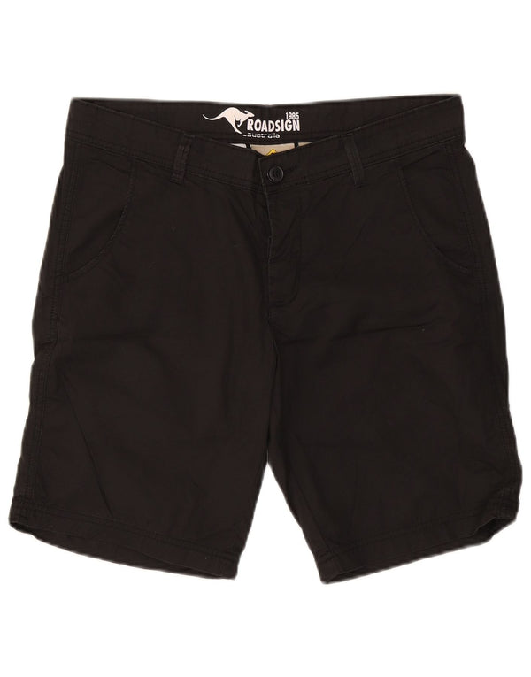 Roadsign Australia Herre Chino Shorts W32 Medium Sort Bomuld
