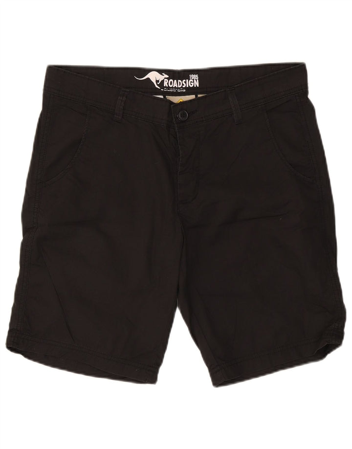 Roadsign Australia Herre Chino Shorts W32 Medium Sort Bomuld