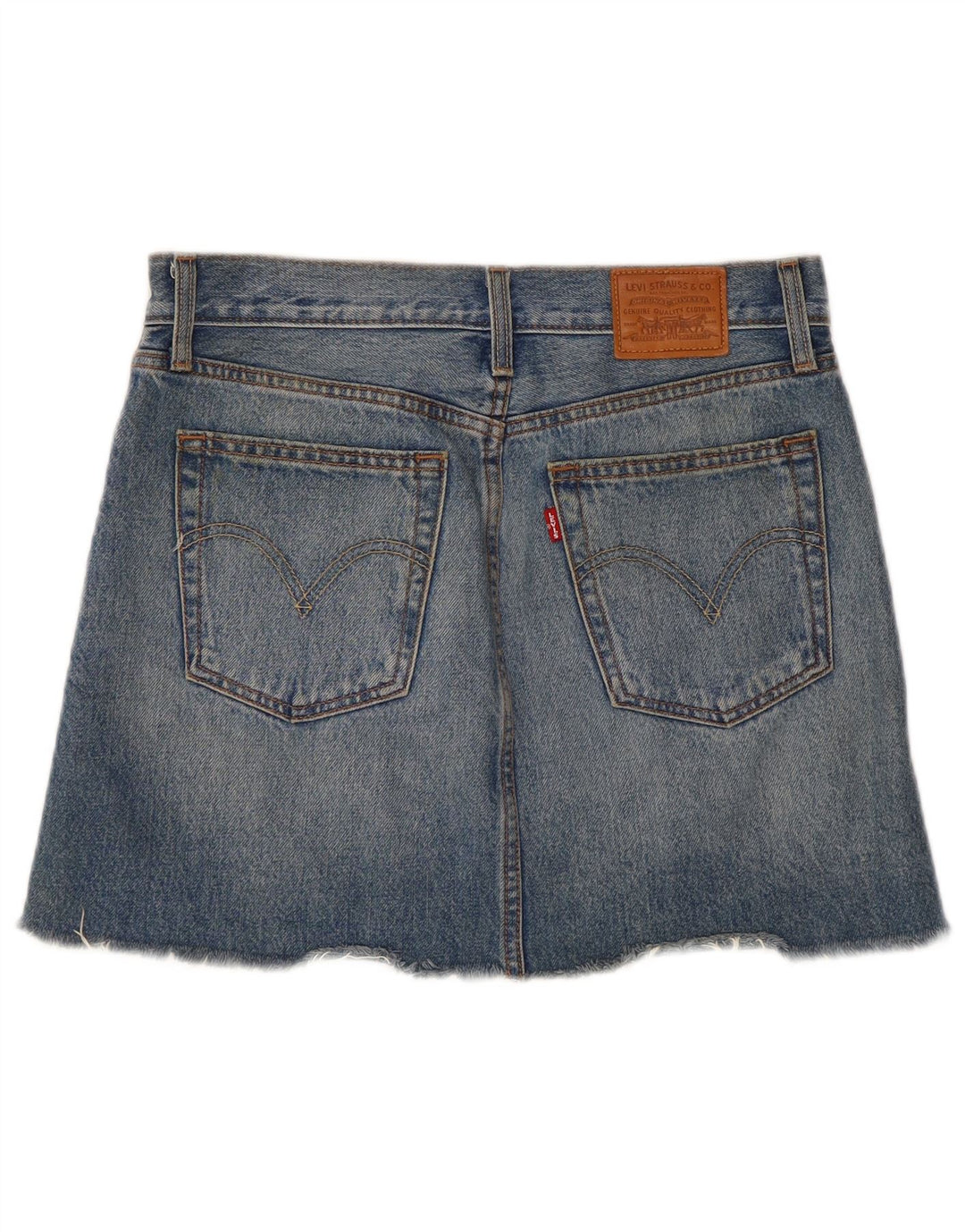 Levi's denimnederdel til kvinder W27, lille blå bomuld