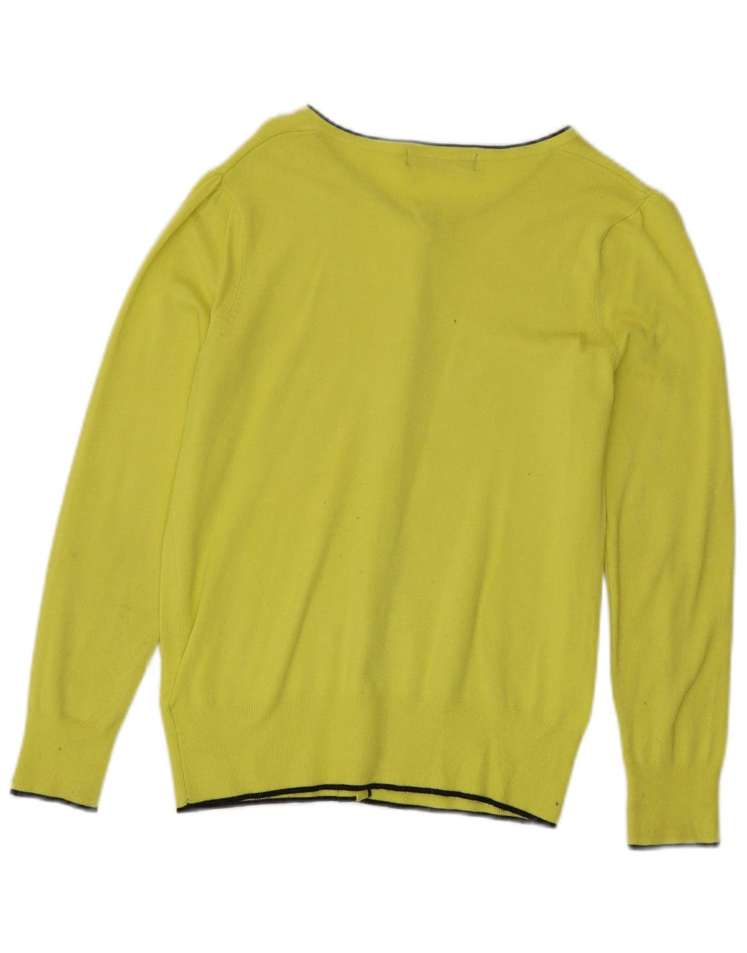 Marks & Spencer Dame Cardigan Sweater UK 10 Small Yellow Viscose