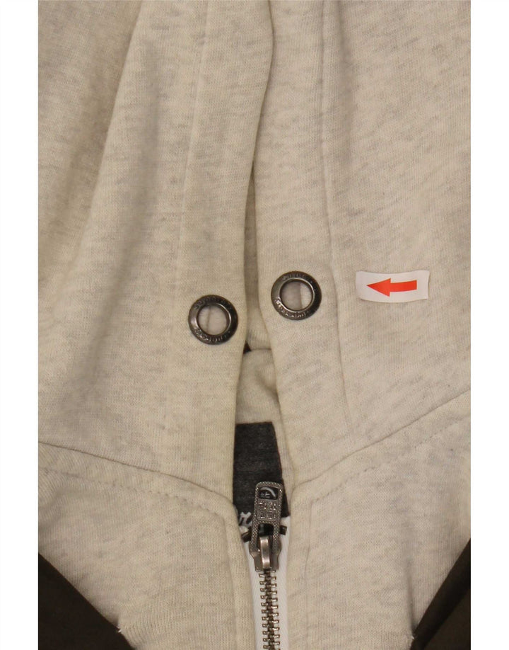 Superdry Bomberjakke med hætte til kvinder UK 14 Medium Khaki Colourblock Bomuld