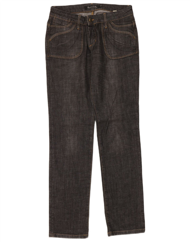 Massimo Dutti Dame Straight Jeans W31 L34 Marineblå Bomuld