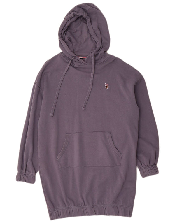 U.S. Polo Assn. Kvinder oversized hættekjole UK 6 XS marineblå bomuld