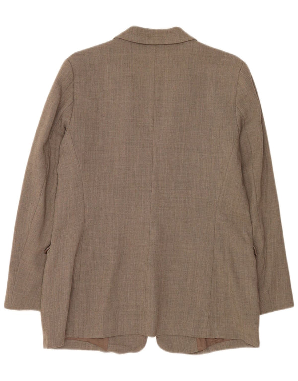 Zara Dame 1-knaps blazerjakke EU 44 XL Brun Uld