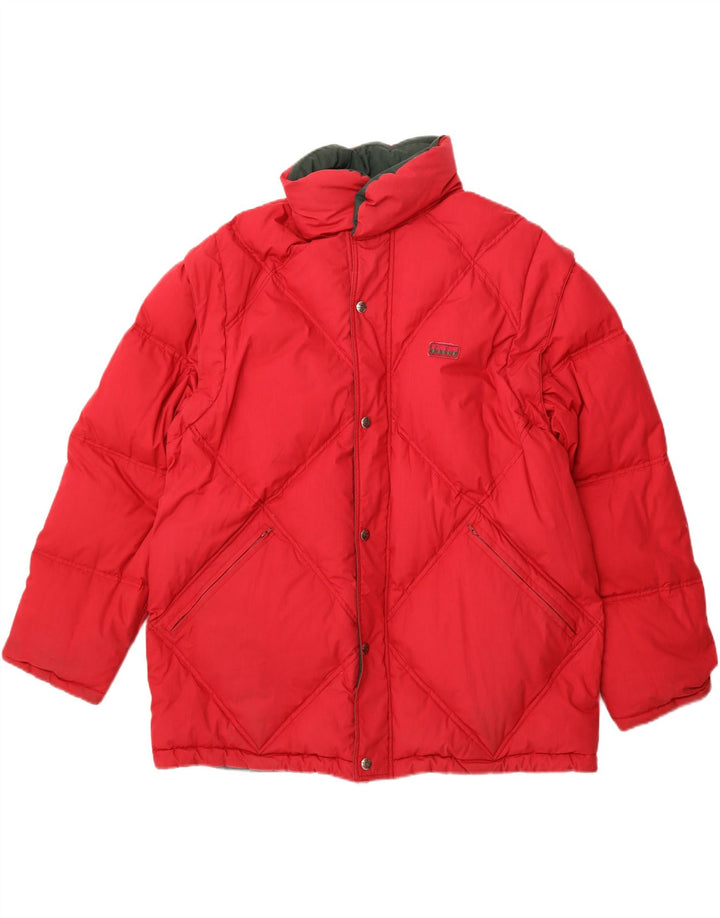 DIADORA Dame Loose Fit Vendbar polstret jakke UK 16 Large Red