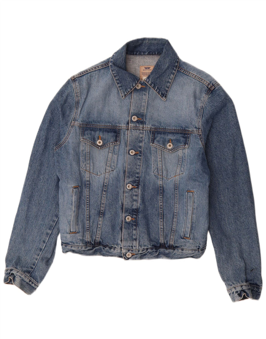 Vintage Herre denimjakke UK 38 Medium Blue Cotton