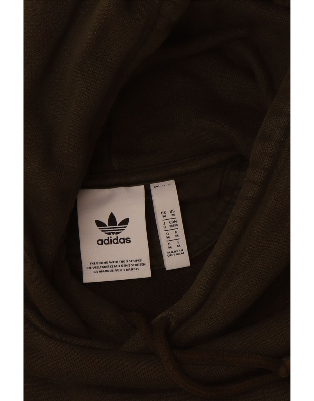 ADIDAS Grafisk hættetrøje til kvinder UK 14 Medium Khaki Bomuld