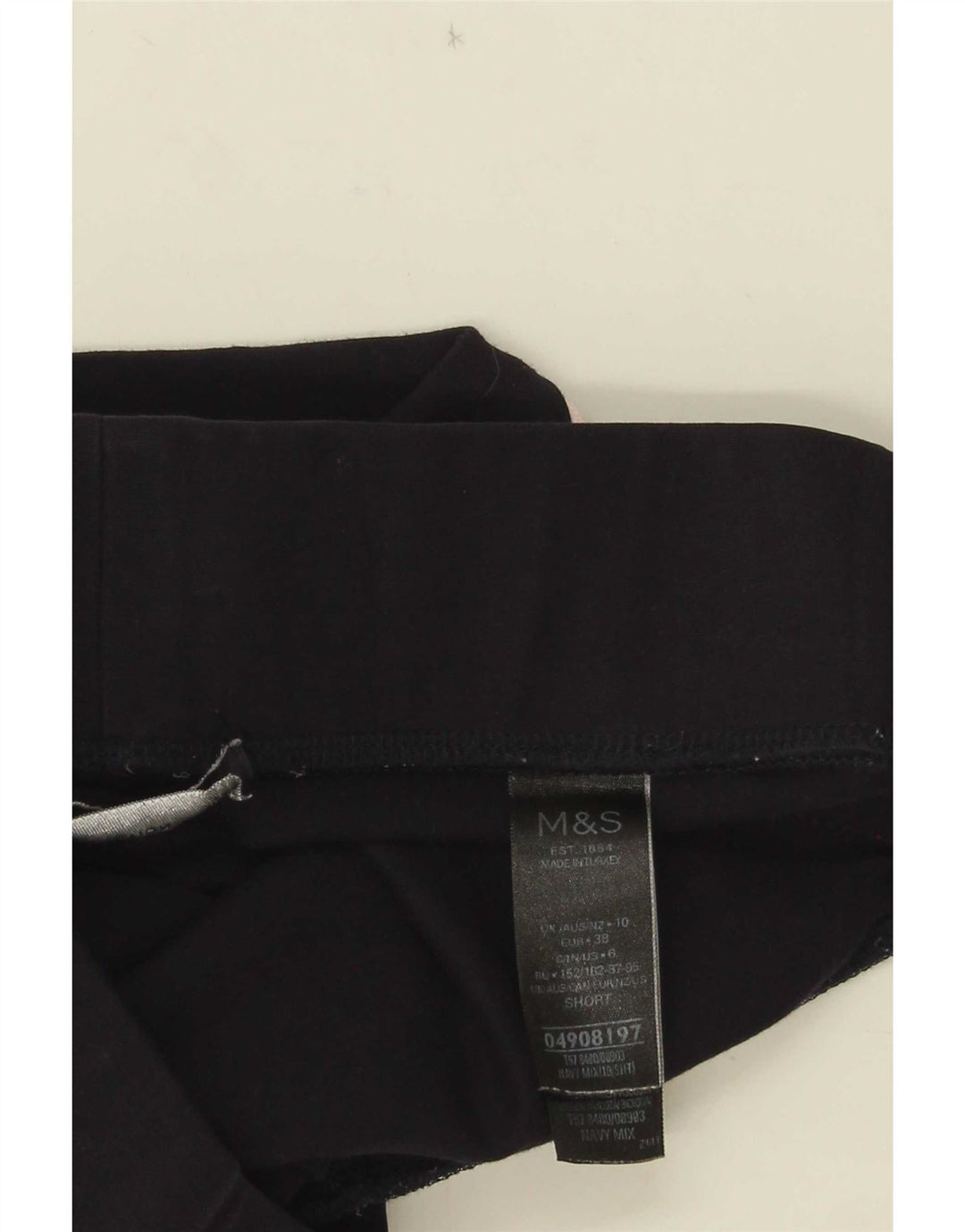 Marks & Spencer Womens Leggings UK 10 Small Navy Blue Colourblock Viscose