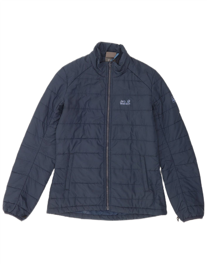 Jack Wolfskin Dame Liner Polstret Jakke UK 8/10 Small Navy Blue Polyester
