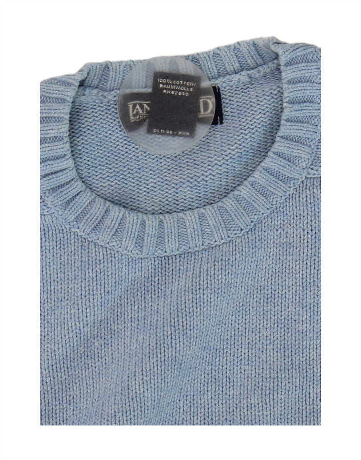 Lands End Dame Jumper Sweater UK 10/12 Medium Blue Cotton