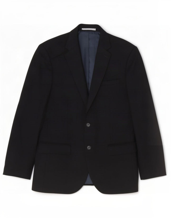 Marks & Spencer Herre 2-knaps blazerjakke UK 38 Medium Sort Uld