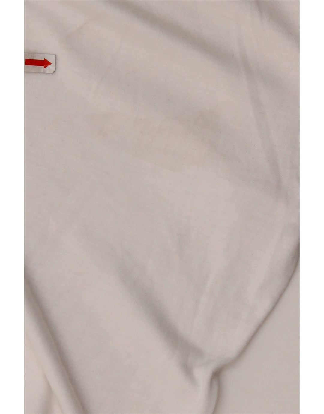 NEW BALANCE Dame Crop Grafisk T-Shirt Top UK 10 Small White Bomuld