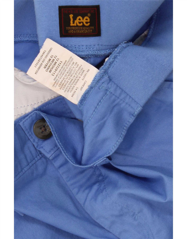 Lee Womens Cargo Bermuda Shorts US 12 Large W32 Blue Cotton