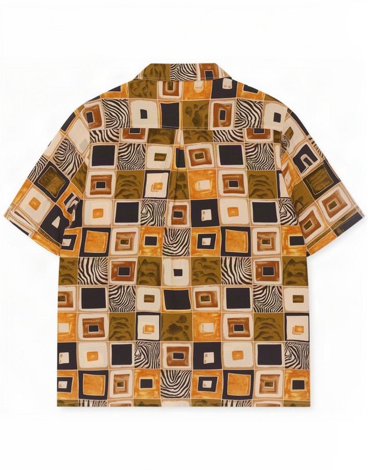 Cherie Kortærmet skjorte til kvinder IT 52/54 2XL Flerfarvet Patchwork Retro