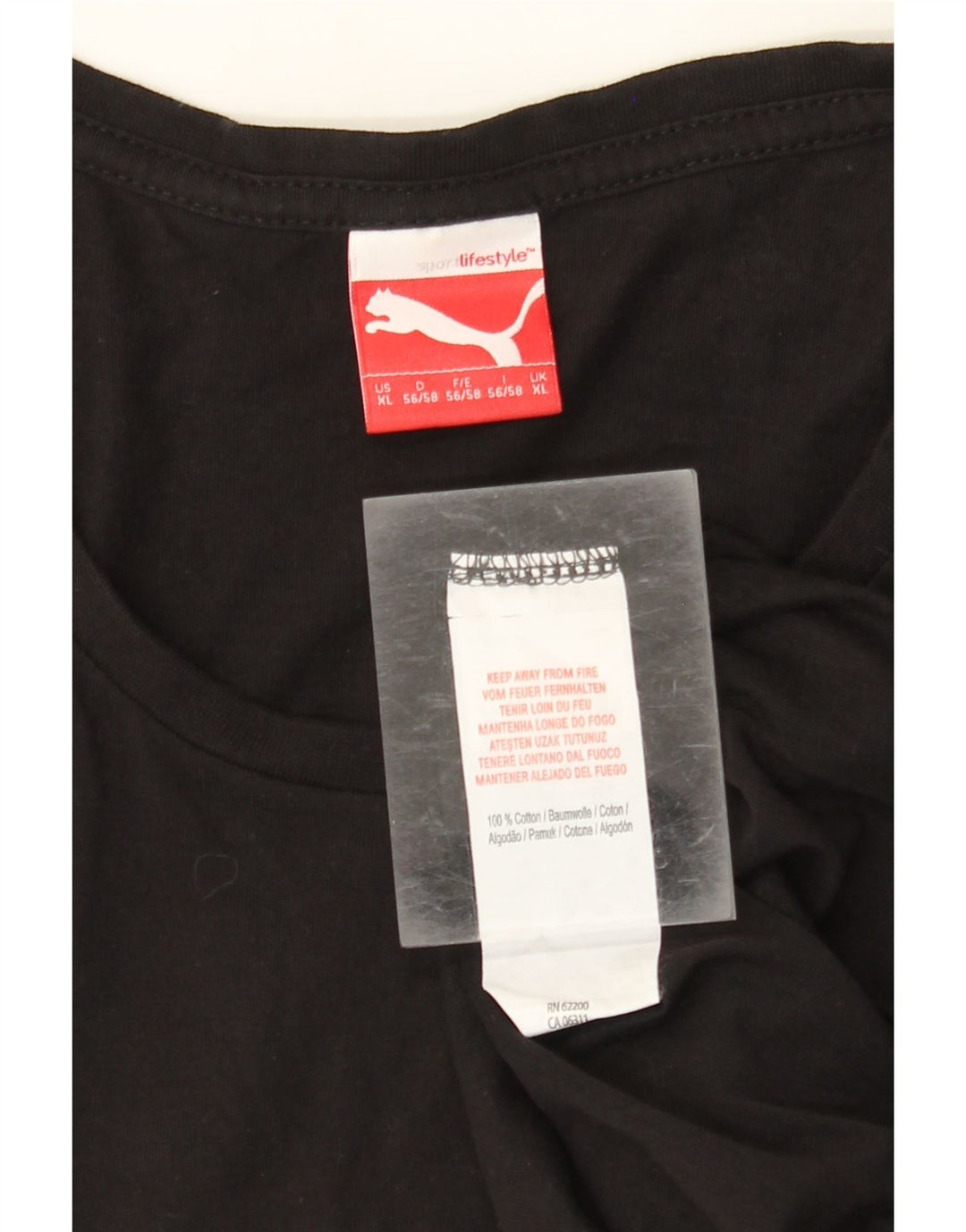 PUMA Herre grafisk T-shirt top XL sort bomuld