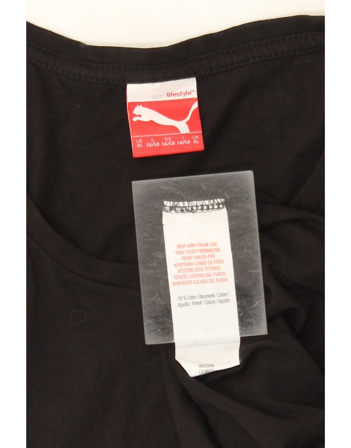 PUMA Herre grafisk T-shirt top XL sort bomuld