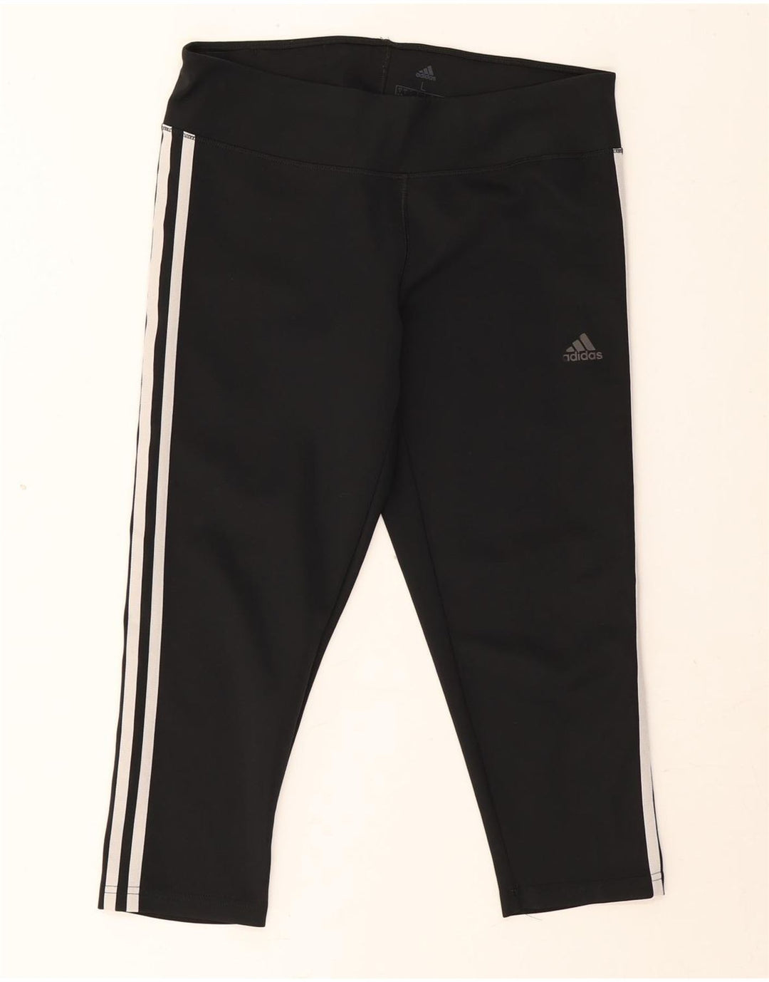 Adidas Womens Climalite Capri Leggings UK 16/18 Large Black Polyester