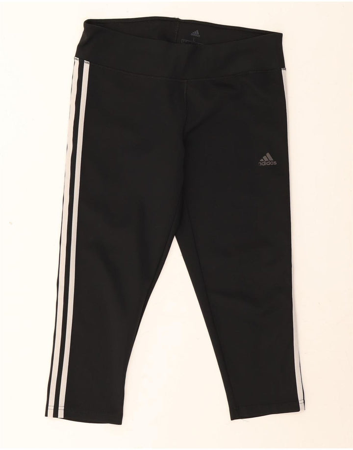 Adidas Womens Climalite Capri Leggings UK 16/18 Large Black Polyester