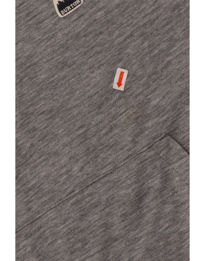 Burton Dame Hætte Top Langærmet UK 10 Small Grå Flecked Polyester