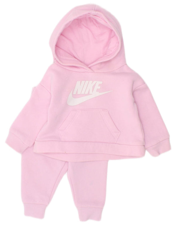 Nike Baby Girls Grafisk Hel træningsdragt med hætte 0-3 måneder Pink