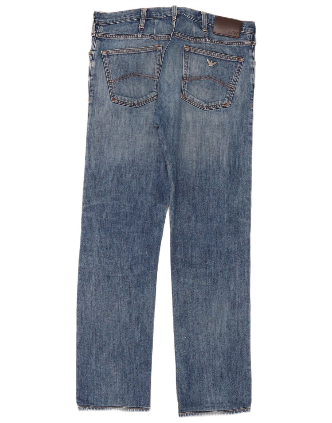 Armani Straight Jeans til mænd W36 L32 blå bomuld