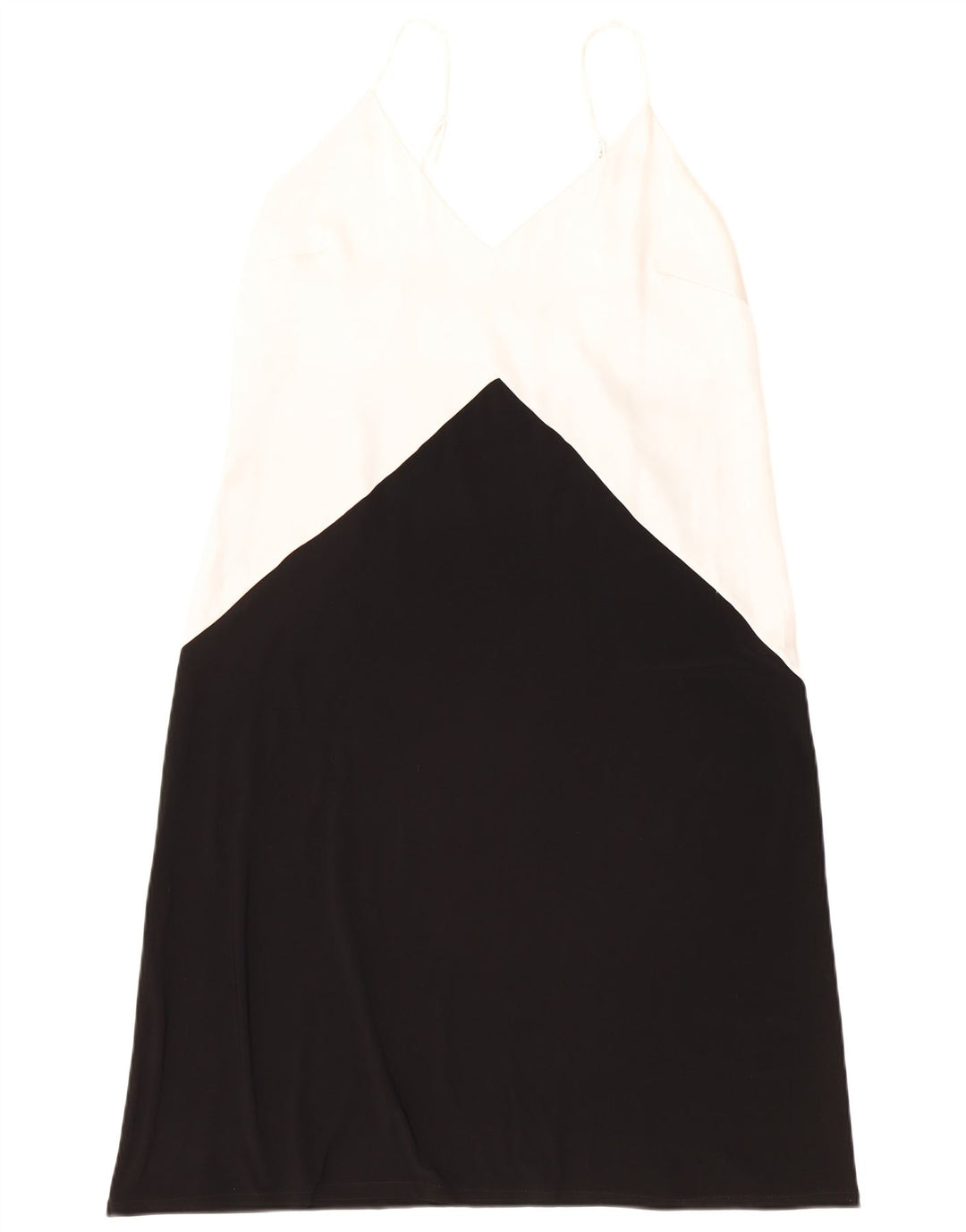 ZARA Womens Slip Dress UK 14 Large Black Colourblock