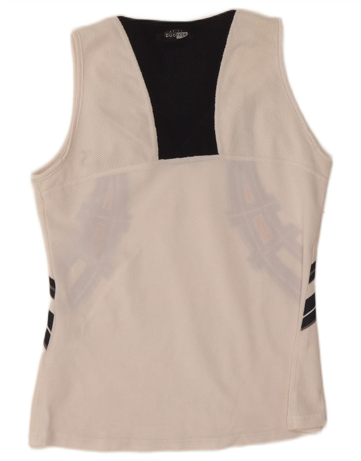 Asics Grafisk Vest Top UK 10 Small White Polyester til kvinder