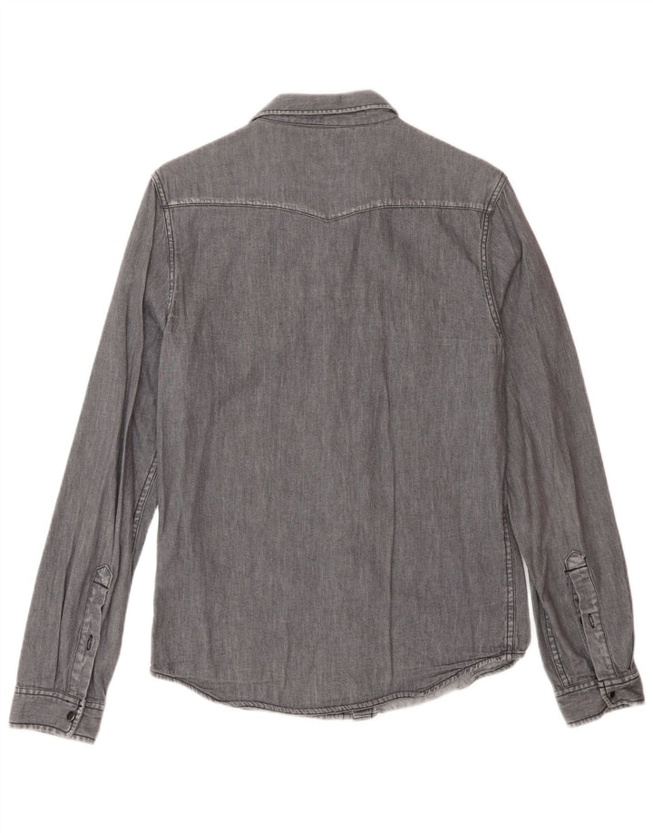 Lee Herre Western Denim skjorte lille grå bomuld