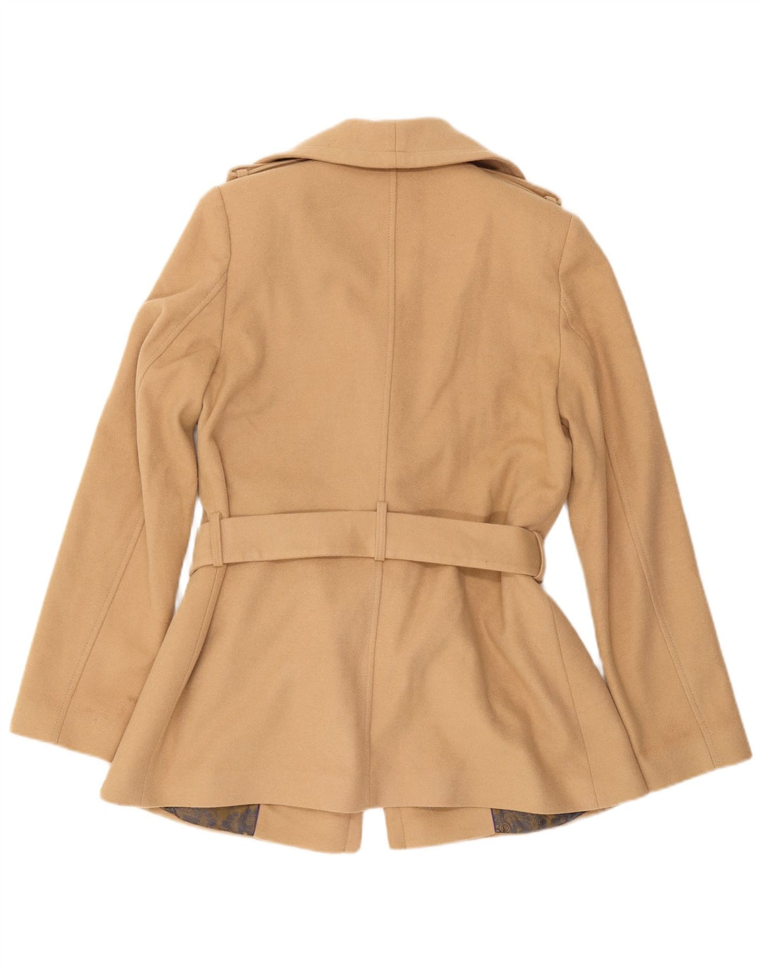 Ted Baker overfrakke til kvinder størrelse 3 Medium Beige Uld