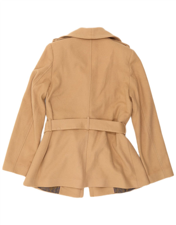 Ted Baker overfrakke til kvinder størrelse 3 Medium Beige Uld