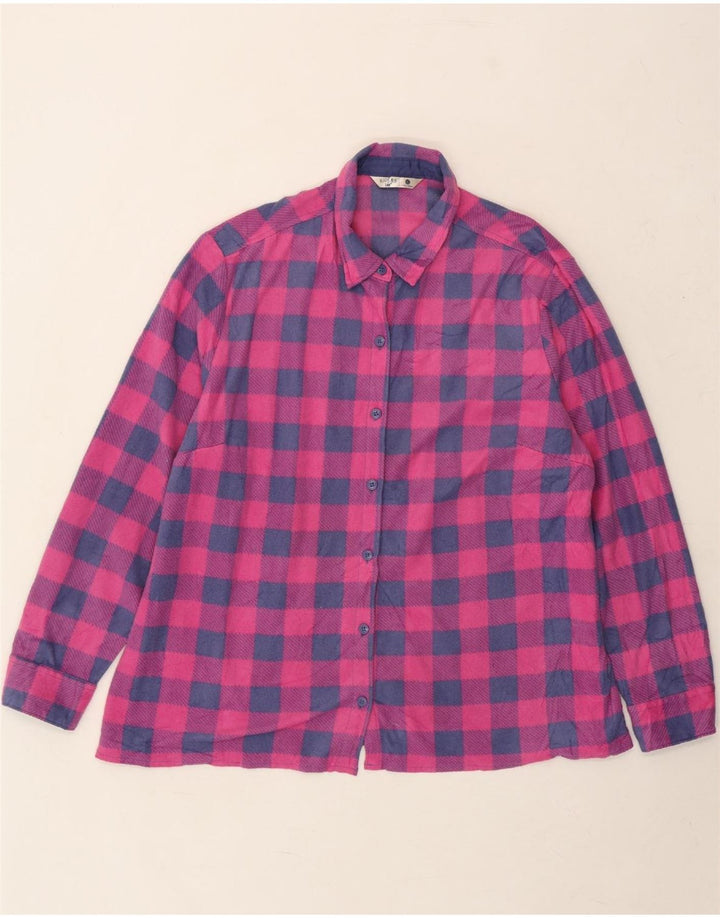 LEE Womens Riders Fleece Shirt UK 20 2XL Pink Check Polyester Vintage Lee and Second-Hand Lee from Messina Hembry 