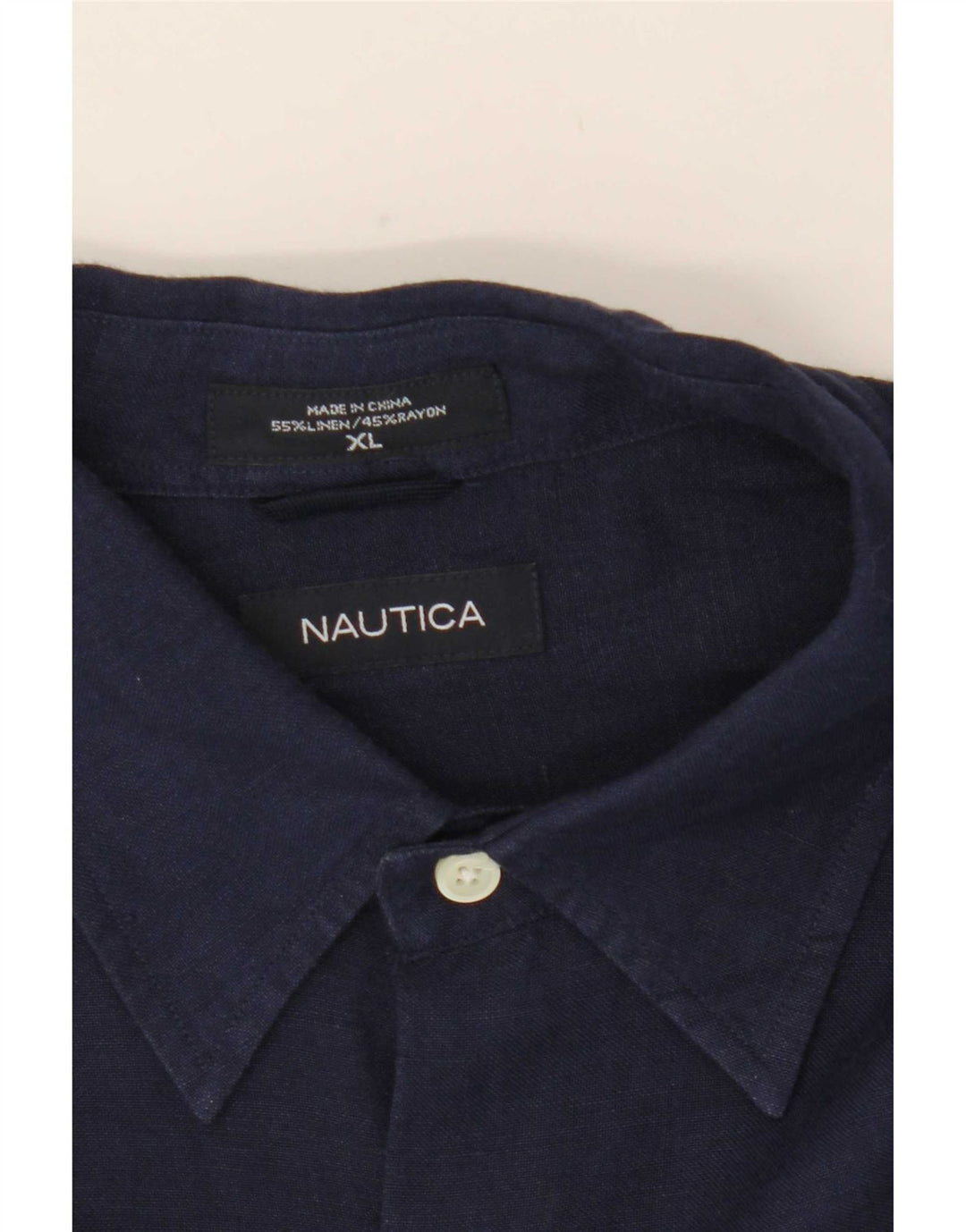 Nautica herreskjorte XL marineblå blomsterlinned